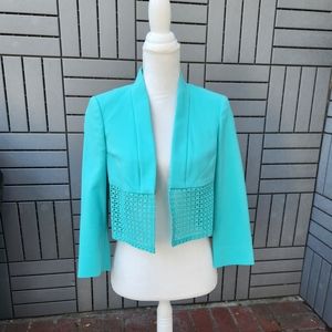 Carlisle Crop Teal Blazer size US 4